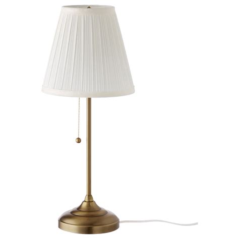 ÅRSTID Table lamp with LED bulb, brass, white - IKEA