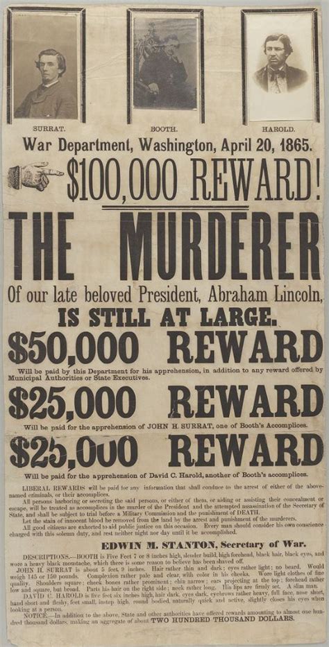 This ‘Wanted’ poster for the Lincoln assassination goes on display at ...