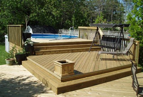 above ground pool decks | 27 ft round pool deck plan, Free Deck Plans, Deck Designs, deck ...