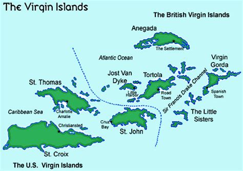 Administrative map of U.S. Virgin Islands. U.S. Virgin Islands ...