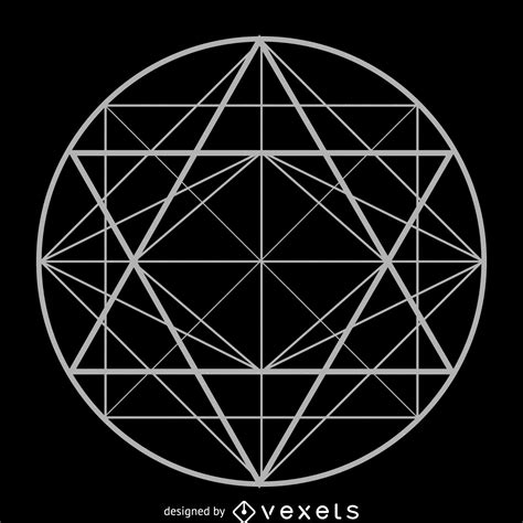 Circle Triangles Sacred Geometry Drawing Vector Download