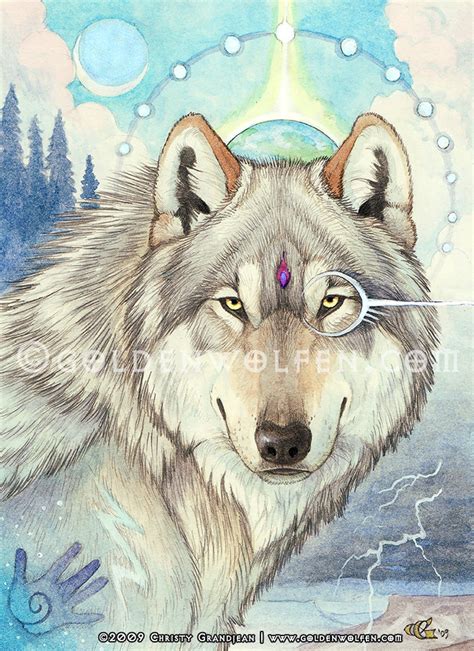 Mystic Wolf Spirit Guide Guardian Print - Etsy