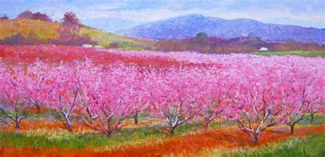 Chile's peach orchard in April | Paintings for sale, Peach orchard, Painting