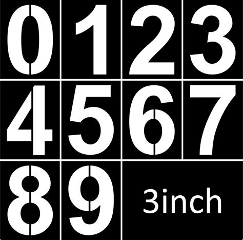 Amazon.com : 3 Inch Number Stencils Plastic Number Stencils Reusable ...