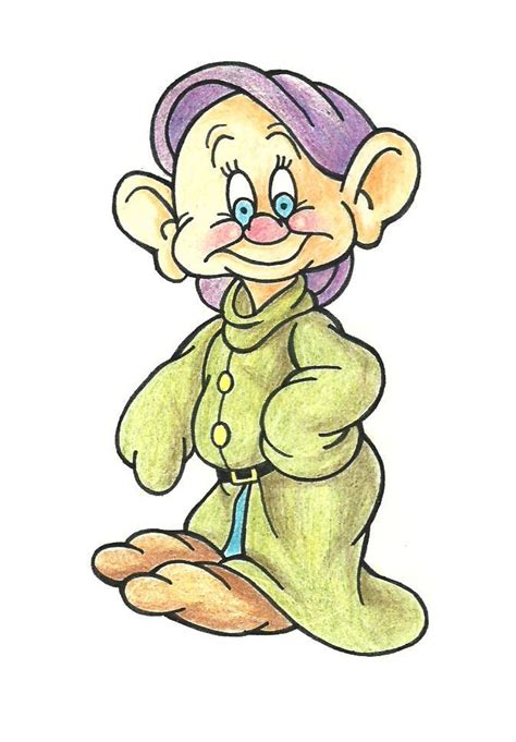 How to Draw Dopey from the Seven Dwarfs: 7 Steps (with Pictures) | Disney character drawings ...