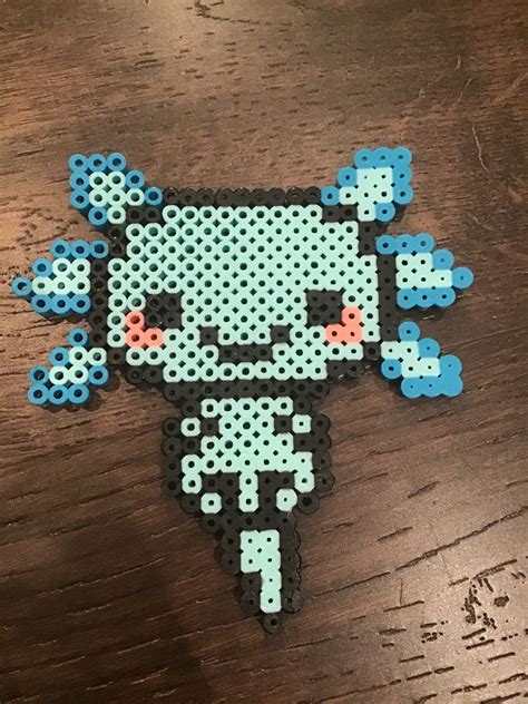 Axolotl bleu en perle hama 💙 in 2022 | Diy perler bead crafts, Hama beads design, Pokemon perler ...