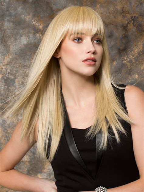 Long Blonde Synthetic Wigs, Long Blonde Synthetic Wigs Monofilament Blonde Color With Bangs