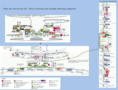 Cdg airport map terminal 2 - Charles de gaulle airport map 2e to 2f (Île-de-France - France)