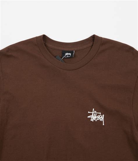 Stussy Basic Long Sleeve T-Shirt - Chocolate | Flatspot