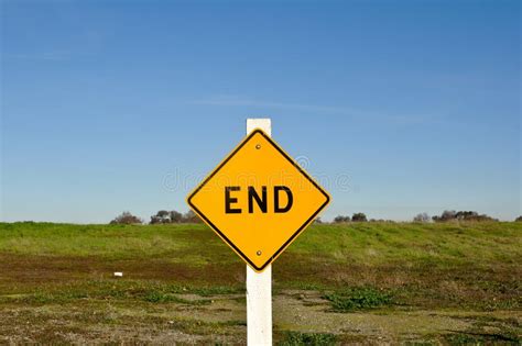 The End Sign stock photo. Image of dead, blue, street - 12835668