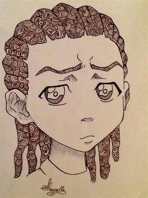 Pin by Tee on The Boondocks | Trap art, Graffiti style art, Drawing cartoon faces