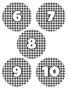 Black and White Farmhouse Numbers by Little Miss Lucky Learners | TPT