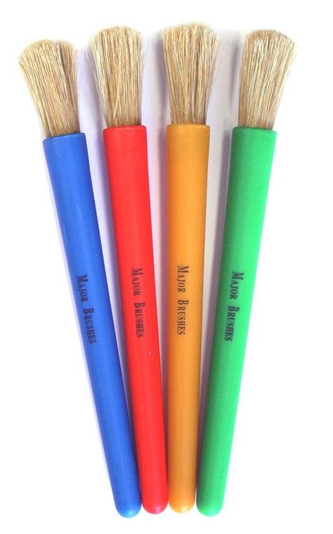 Children's Chubby Paint Brushes Pack of 4 Children's Art