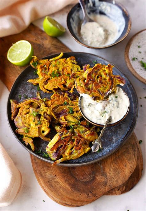 Indian Onion Bhaji (Healthy Recipe) - Elavegan