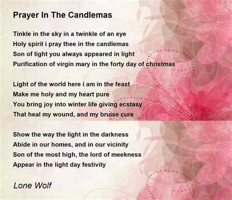 Prayer In The Candlemas - Prayer In The Candlemas Poem by Lone Wolf