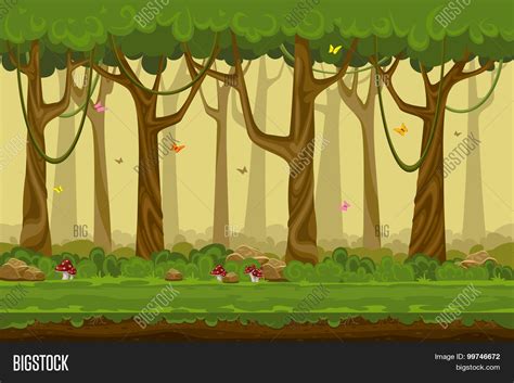 Cartoon Forest Background Forest Background Forest Background - Riset