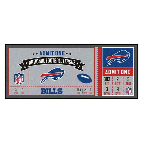 FANMATS NFL - Buffalo Bills 30 in. x 72 in. Indoor Ticket Runner Rug-23113 - The Home Depot