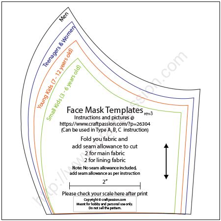 face mask pattern printable