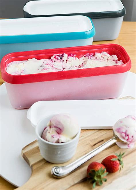 Eco-friendly Reusable Plastic Ice Cream Container With Silicone Lid ...