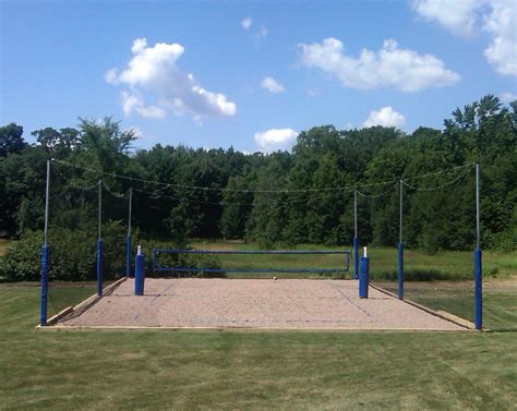 How To Construct A Volleyball Court | Volleyball court backyard, Beach volleyball court, Sand ...