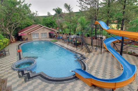 Panchgani Resort with Swimming Pool, Jacuzzi, Slides and Gazebo at ...