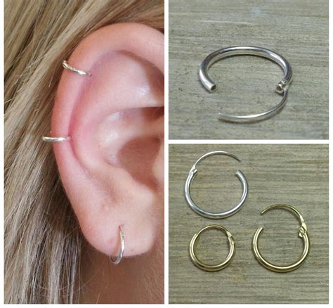 Cartilage hoop Small hoop earrings Gold hoop earrings