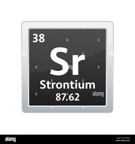 Strontium symbol. Chemical element of the periodic table. Vector stock illustration Stock Vector ...