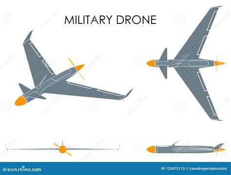 Military Drone Eagle. without Outline Stock Vector - Illustration of ...