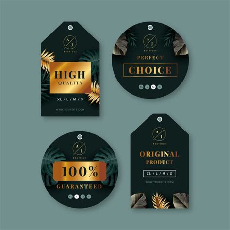 Free Vector | Realistic boutique labels collection