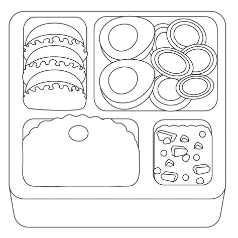 Bento Box Emoji coloring page - ColouringPages