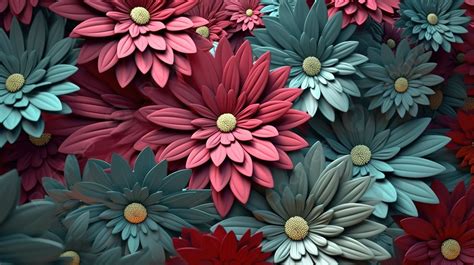 Seamless 3d Floral Wallpaper Illustrative Background Pattern, Floral ...