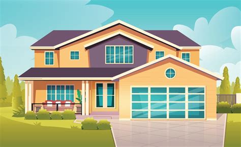 house front view vector illustration 2172762 Vector Art at Vecteezy