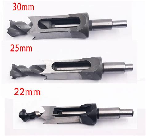 30mm 25mm 22mm Square Hole Mortiser Drill Bit Mortising Chisel ...