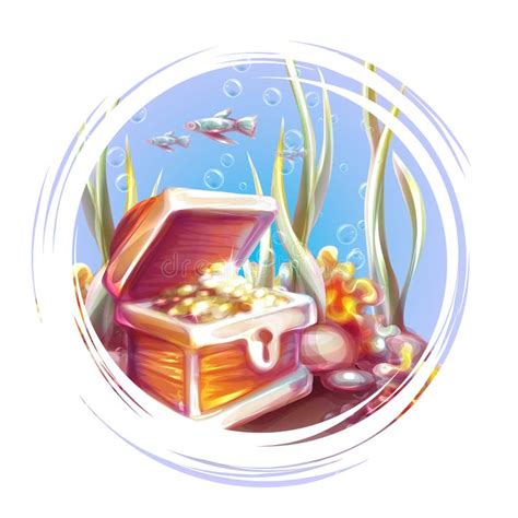 Underwater Treasure Chest Stock Illustrations – 662 Underwater Treasure ...