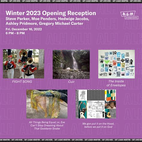 Winter 2023 Exhibitions | Opening Reception — Art League Houston