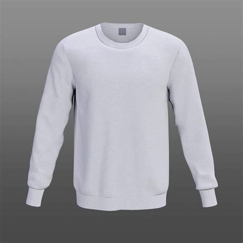 White Sweatshirt - 3D Model by vicky180