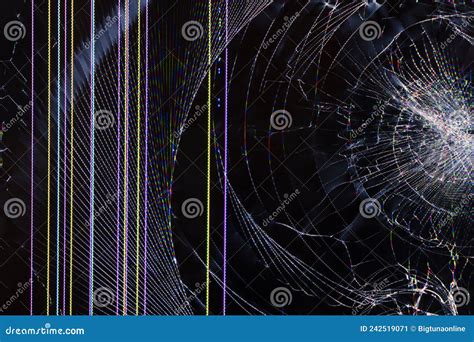 Broken LCD TV Monitor Background Texture. Colorful Stripes on a Broken LCD TV Screen Stock Image ...