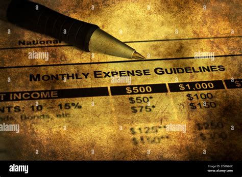 Monthly budget plan grunge concept Stock Photo - Alamy