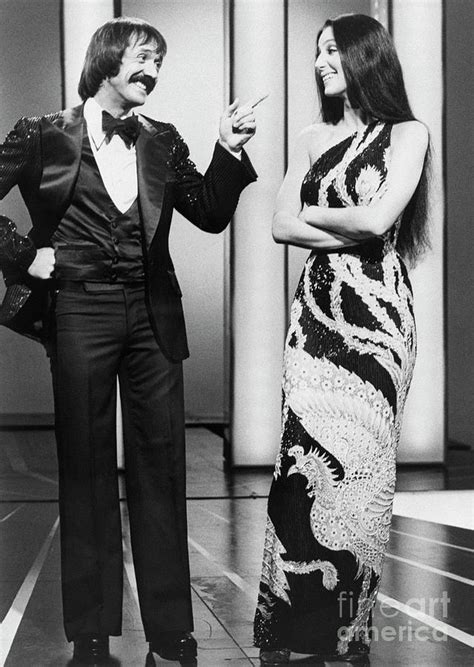 Sonny Bono And Cher On Television by Bettmann