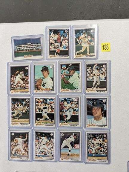 1978 New York Yankees Hall of famers / stars lot - South Auction