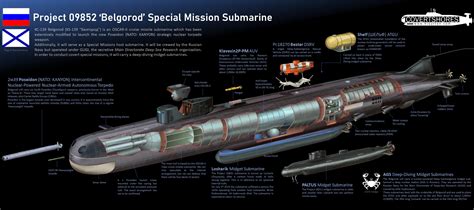 Belgorod K329 - Special Mission Submarine [2702 x 1202] : r/ThingsCutInHalfPorn