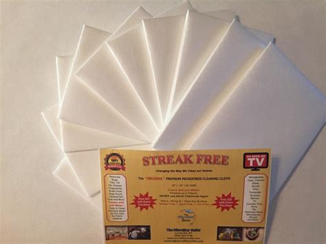 Streak Free White Microfiber MultiPurpose Cleaning Cloths As Seen On TV 12 InWrp