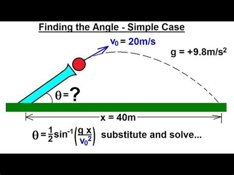 Physics 3.5: Projectile Motion - Finding the Angle (2 of 4) Simple Case ...