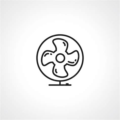 Premium Vector | Fan line icon ventilator outline icon air wind flow icon