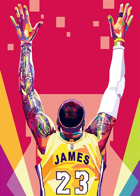 LeBron James Pop Art Poster Print | metal posters - Displate | Lebron james wallpapers, Lebron ...