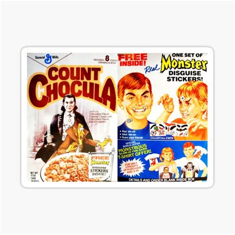 "Count Chocula Cereal Box" Sticker for Sale by estellef | Redbubble