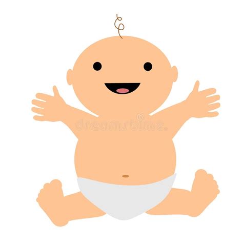 Happy Smiling Clip Art Baby Stock Illustration - Illustration of ...