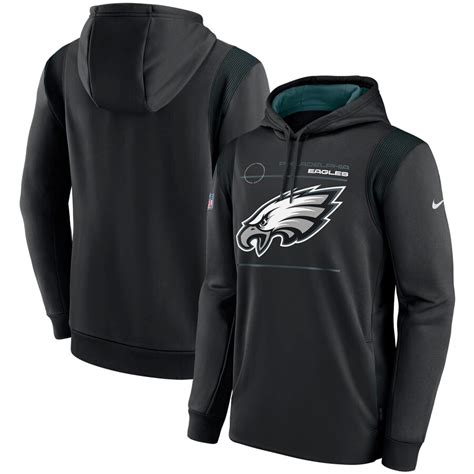 Men's Nike Black Philadelphia Eagles Sideline Logo Performance Pullover ...