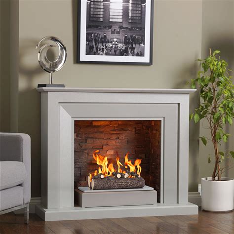 16 Inch 5 Piece Ceramic Fireplace Gas Logs - Oak-RFA5005