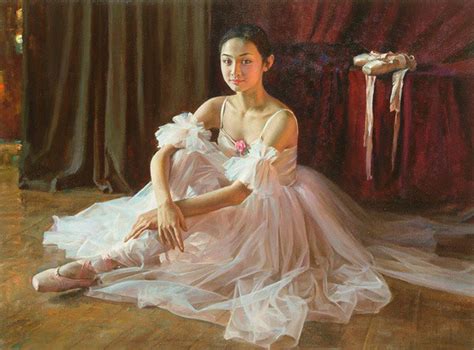 Hand Painted Chinese Oil Painting Ballerina : Chinese Calligraphy Art for Sale Online - Oil ...